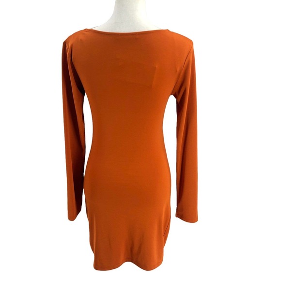 Zara NEW Womens Size Medium Body-Con Cut Out Summer Dress Knee Length Going Out - Picture 4 of 12